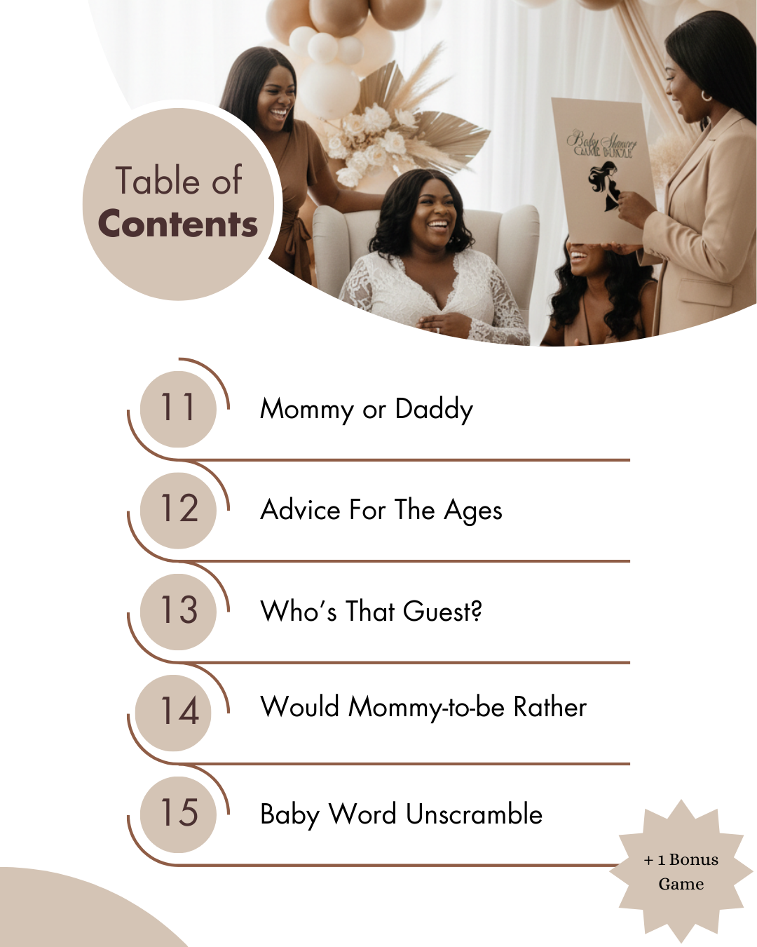 Neutral Baby Shower Games Bundle (Digital Download)