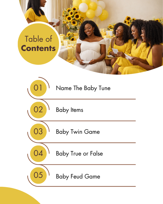 A Golden Welcome Baby Shower Games Bundle