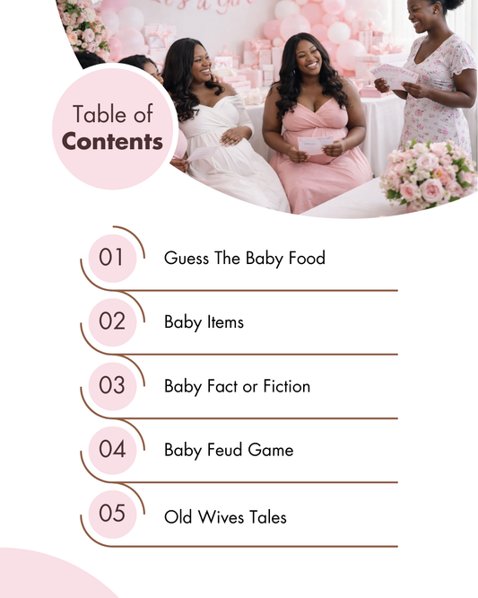 Baby Pink Baby Shower Games Bundle (Digital Download)